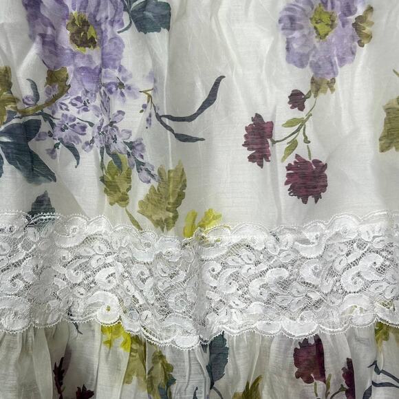 SEE BY CHLOÉ Lace Trimmed Flora Voile Midi Skirt Size 2 NWT $405 - Picture 9 of 16